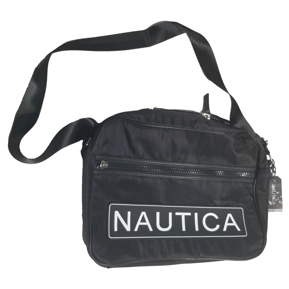 Nautica Laptop Messenger Black‎ Bag New